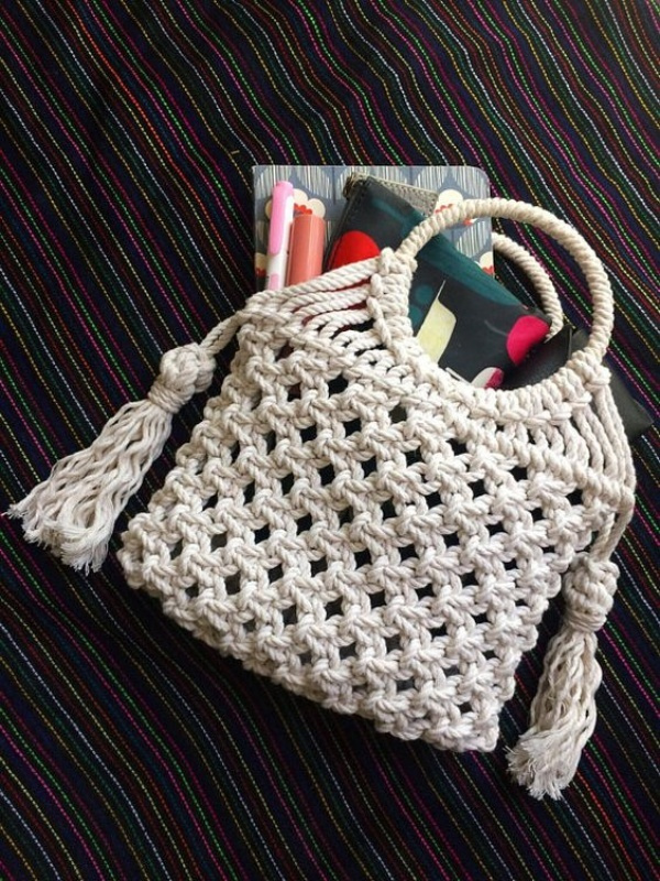 +16 Lindos modelos de bolsa de macramê