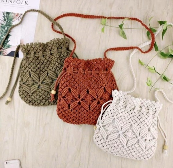 17 ideias de bolsas de macramê pequenas para copiar e vender!