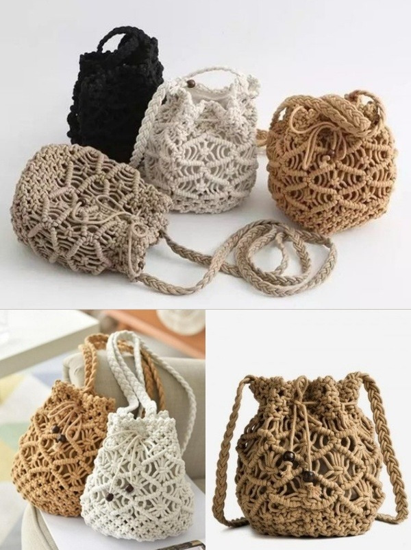 17 ideias de bolsas de macramê pequenas para copiar e vender!