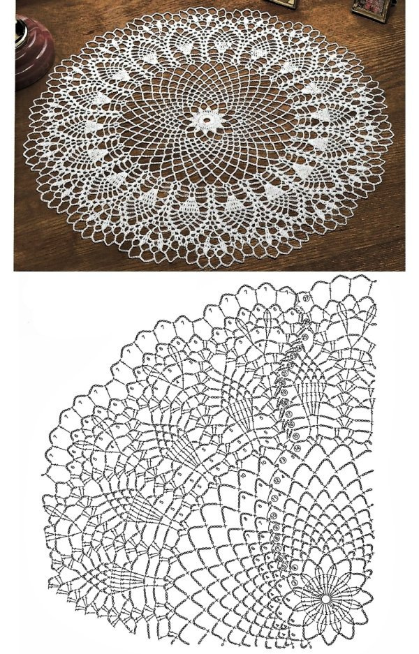 +9 toalhinhas de mesa de crochê com gráfico