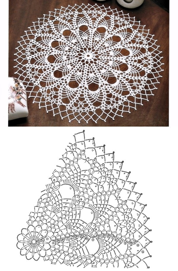 +9 toalhinhas de mesa de crochê com gráfico