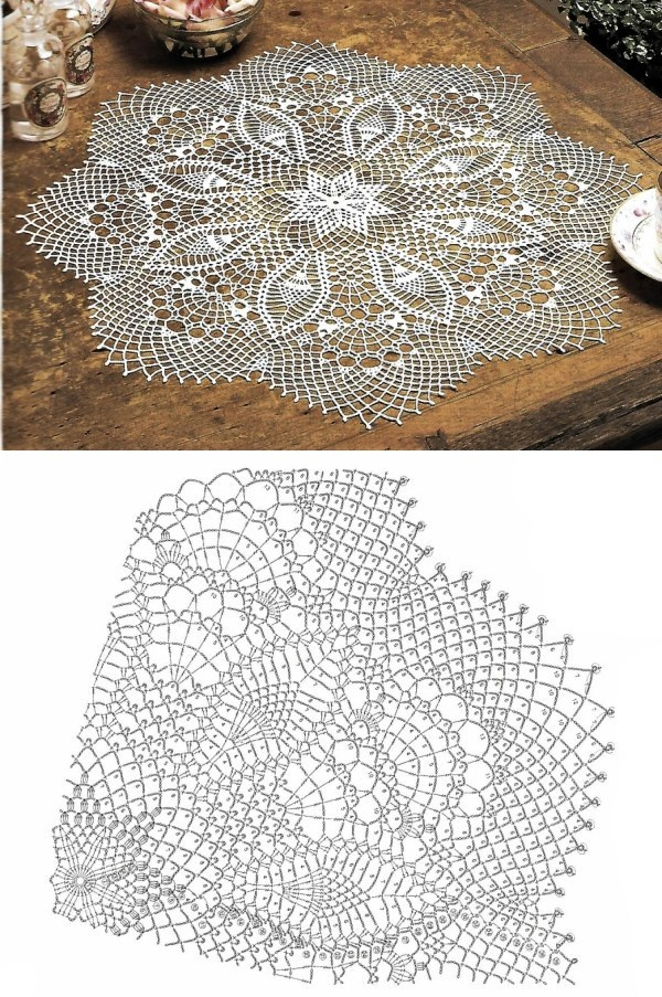 +9 toalhinhas de mesa de crochê com gráfico