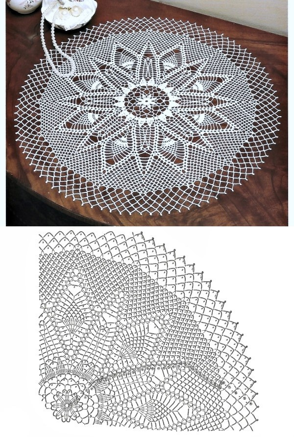 +9 toalhinhas de mesa de crochê com gráfico