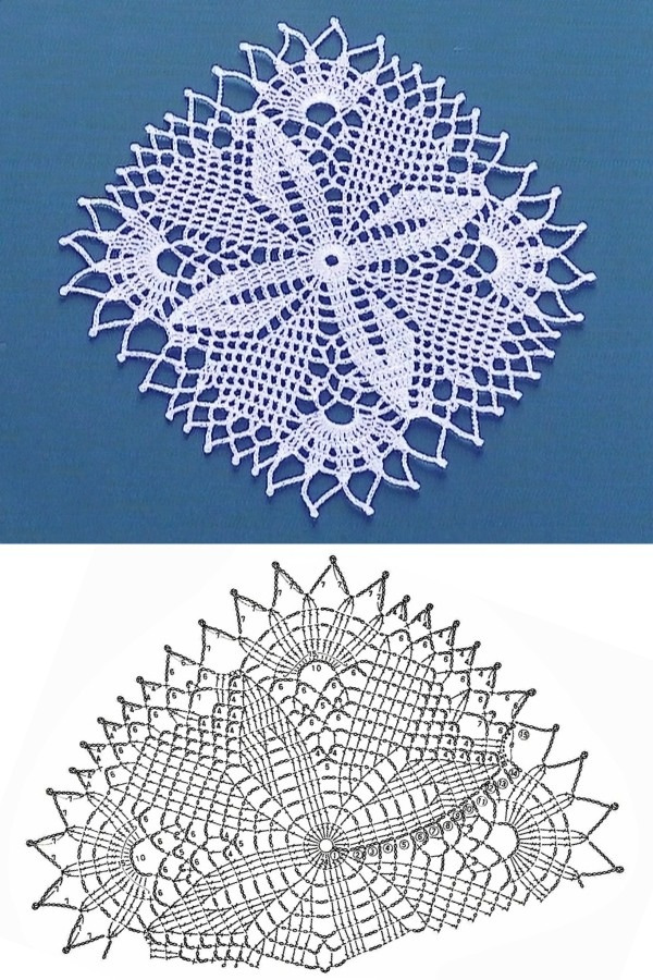 +9 toalhinhas de mesa de crochê com gráfico