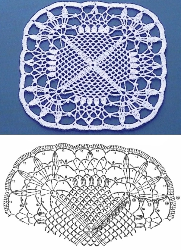 +9 toalhinhas de mesa de crochê com gráfico