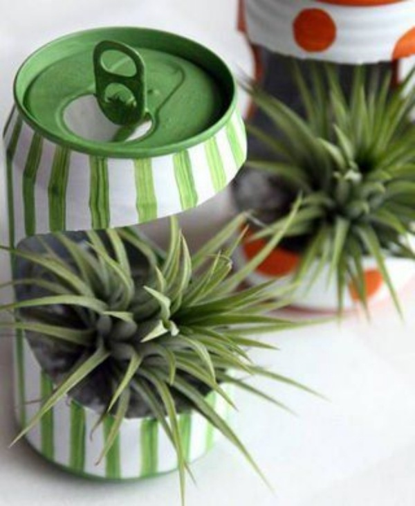 Como fazer vasos com lata reciclada para suculentas