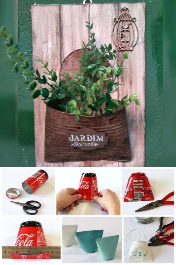 Como fazer vasos com lata reciclada para suculentas