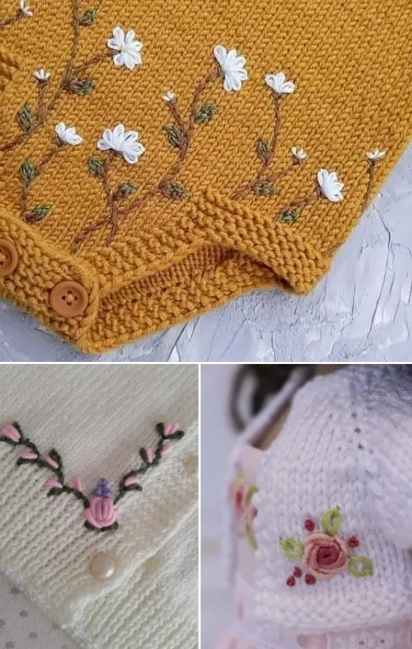 Vovó coruja: Roupas de bebê com bordado