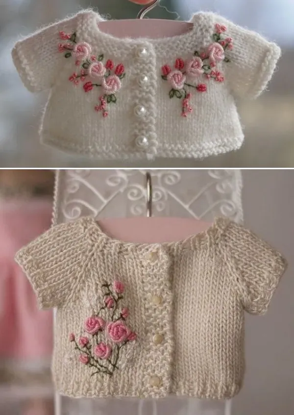 Vovó coruja: Roupas de bebê com bordado