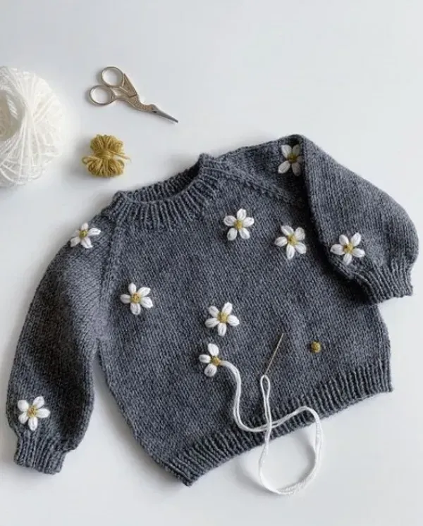 Vovó coruja: Roupas de bebê com bordado