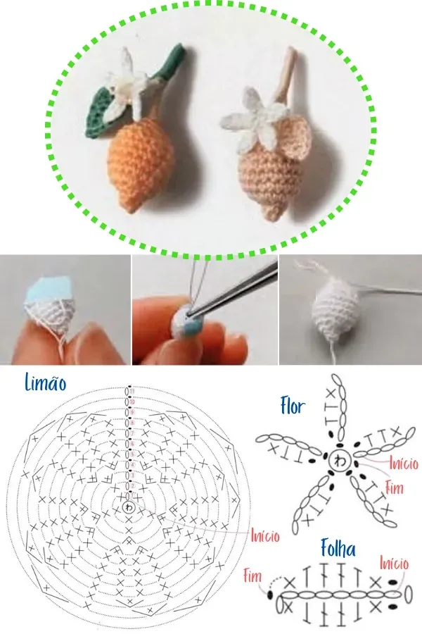 25 modelos de mini flores de crochê com receitas - parte 3