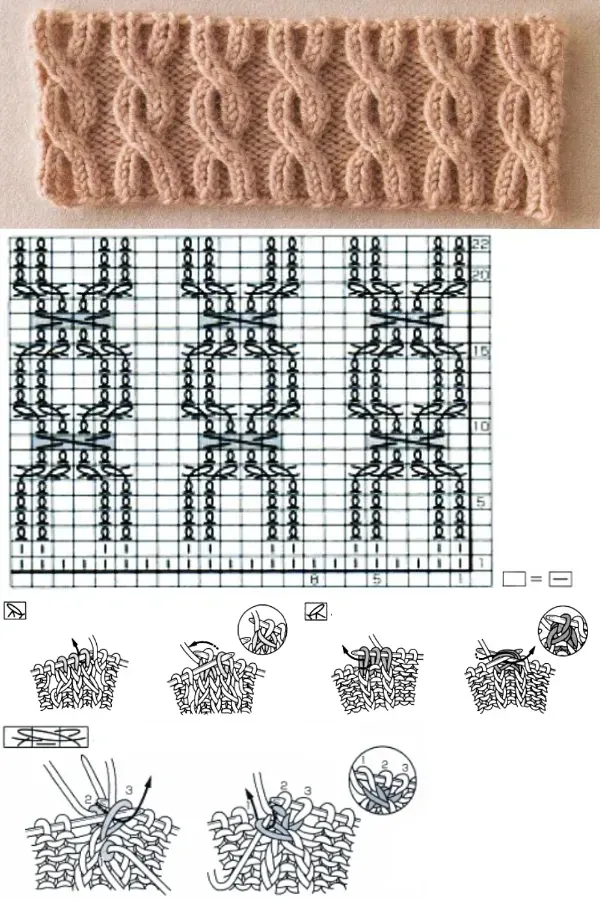 23 Amostras com gráficos de pontos de tricô - parte 2