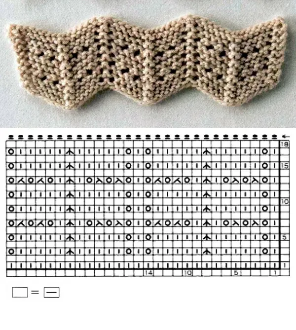 23 Amostras com gráficos de pontos de tricô - parte 2
