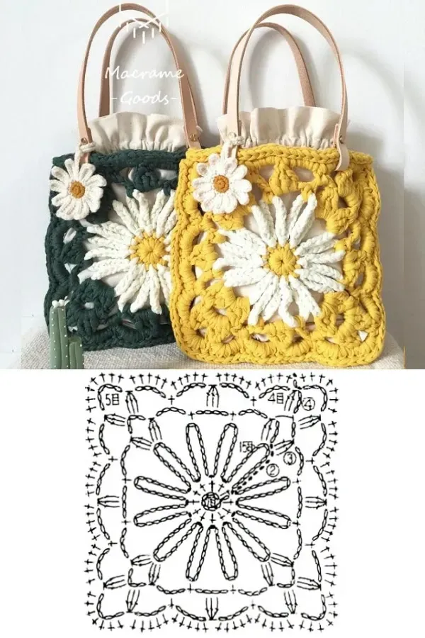 Faça você mesma: Criando lindas bolsas com quadrados de crochê