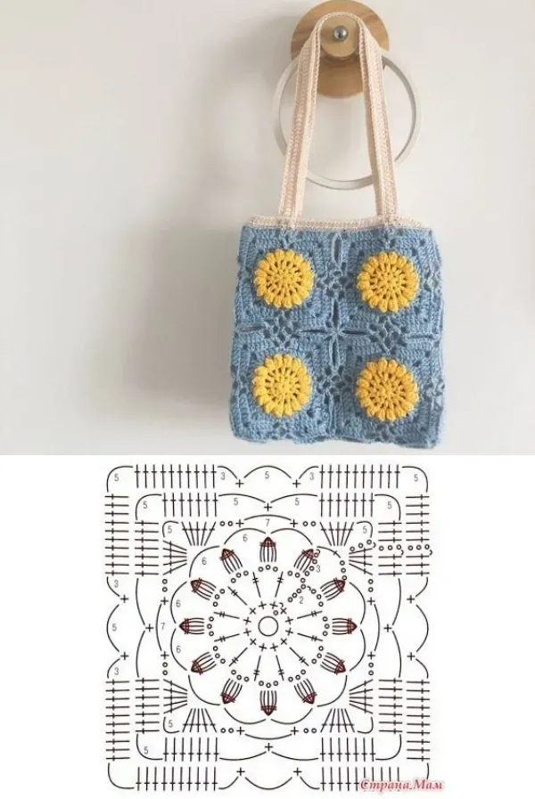 Faça você mesma: Criando lindas bolsas com quadrados de crochê