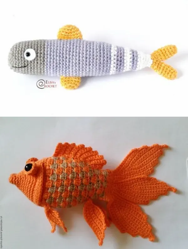 Inspire-se para fazer os criativos peixes em amigurumi