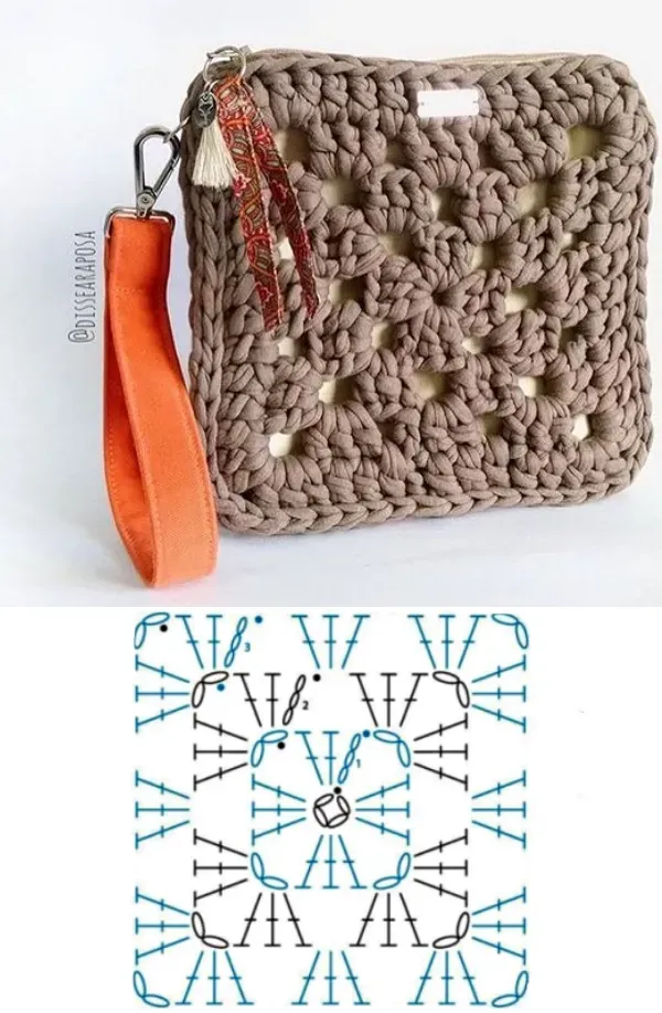 Criando vários tipos de bolsas de crochê com mesmo ponto