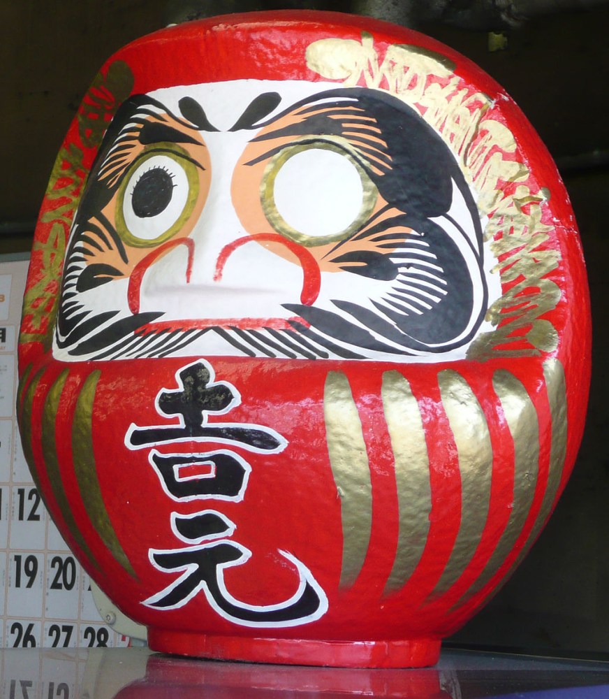 Daruma , boneco tradicional do Japão para fazer pedido no final do ano, Daruma Doll