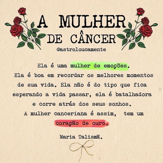 Características de cada signo do zodíaco : Câncer