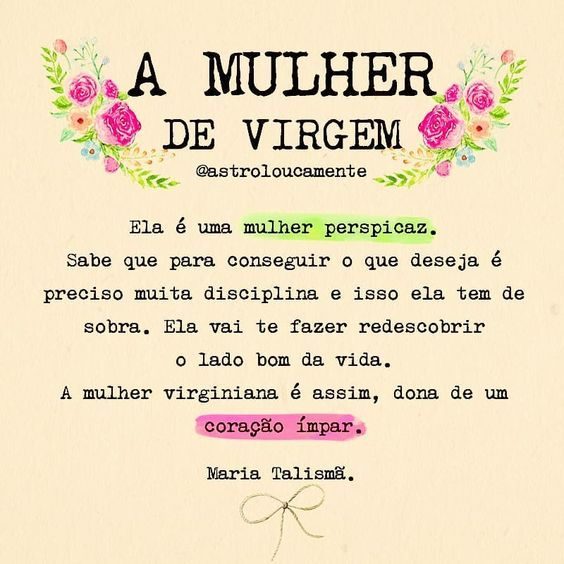 Características de cada signo do zodíaco : Virgem