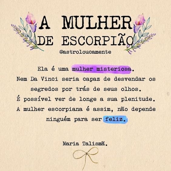 Características de cada signo do zodíaco : Escorpião