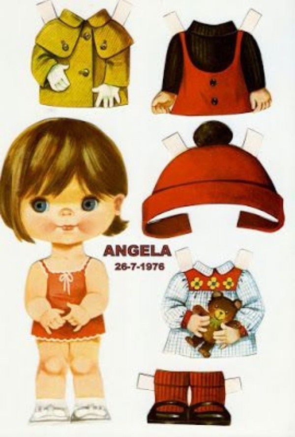 30 de Janeiro - Dia da Saudade - Boneca de papel e as roupas para vestir