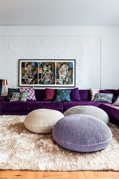 decoração na sala cor 2018 pantone - ultravioleta - ultra violet