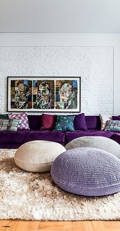 decoração na sala cor 2018 pantone - ultravioleta - ultra violet