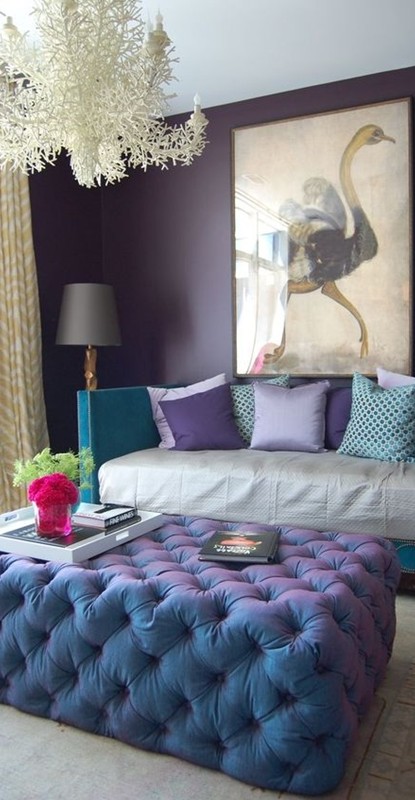 decoração na sala cor 2018 pantone - ultravioleta - ultra violet