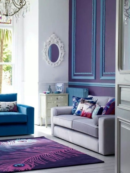decoração na sala cor 2018 pantone - ultravioleta - ultra violet