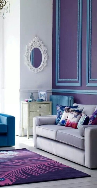 decoração na sala cor 2018 pantone - ultravioleta - ultra violet