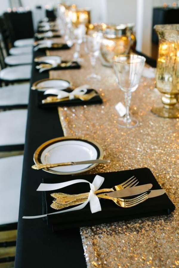 +15 ideias de decoração de mesa para bodas de ouro