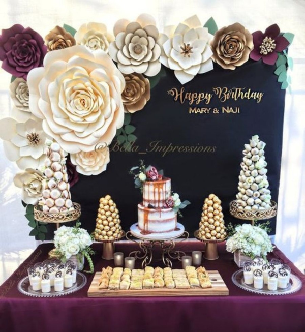 12 Ideias para decoração da festa de bodas de ouro