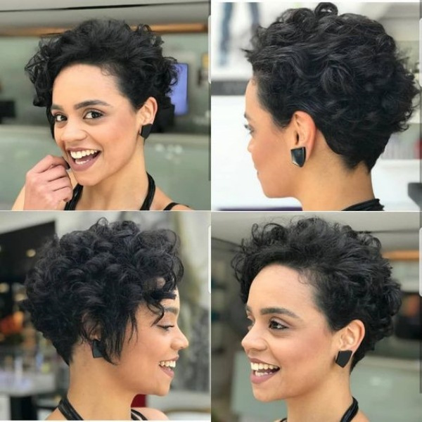 18 Cortes de Cabelo Curto Encaracolado ou Ondulado