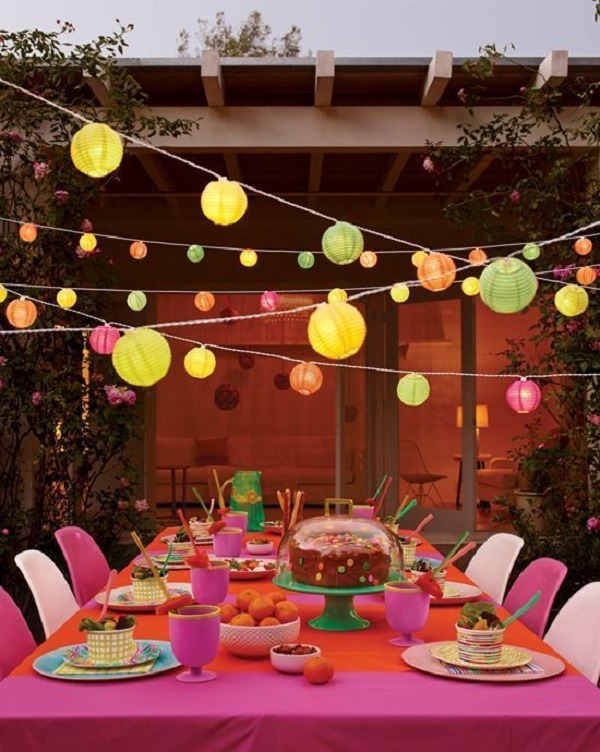Festa ao ar livre: decorando a mesa, boas ideias