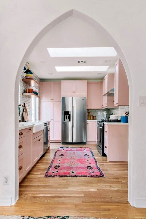 Casa Bonita: Lindas ideias de cozinha e banheiro rosé