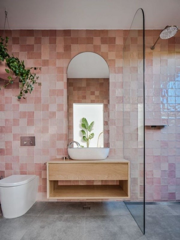 Casa Bonita: Lindas ideias de cozinha e banheiro rosé