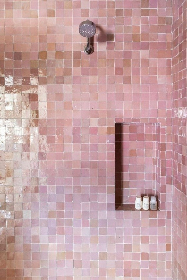 Casa Bonita: Lindas ideias de cozinha e banheiro rosé