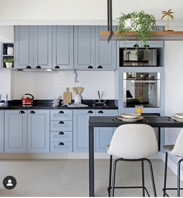 Casa Bonita: Ideias de decoração azul ou cinza na cozinha