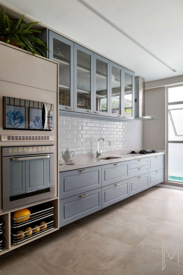 Casa Bonita: Ideias de decoração azul ou cinza na cozinha