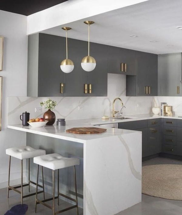 Casa Bonita: Ideias de decoração azul ou cinza na cozinha