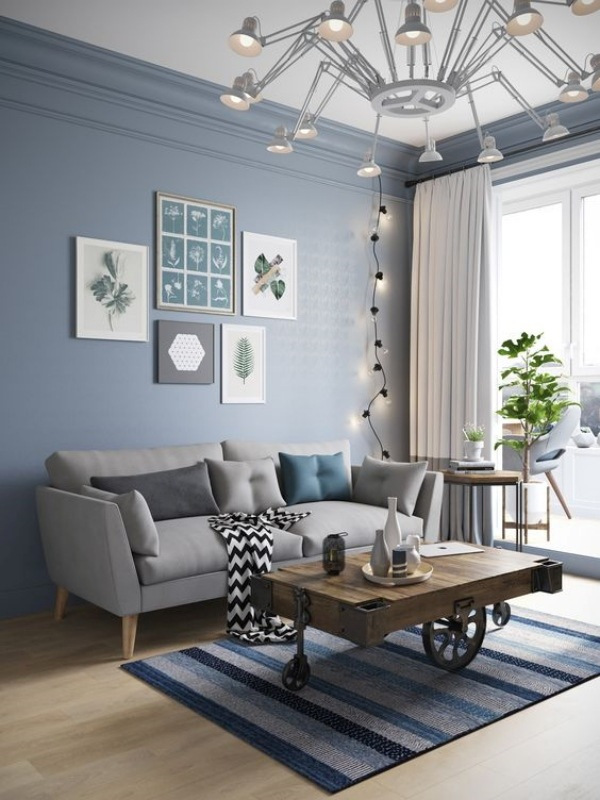 Casa Bonita: A moderna decoração azul ou cinza para sala