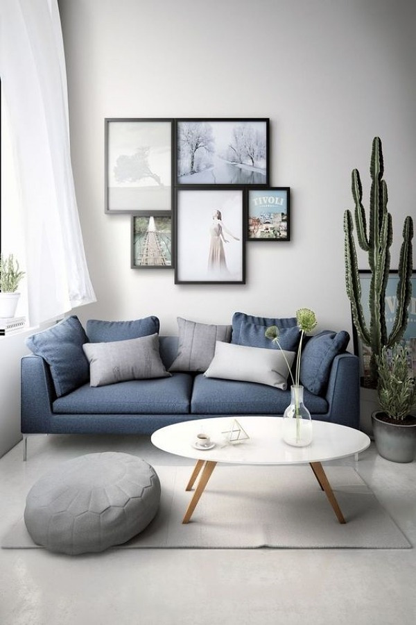 Casa Bonita: A moderna decoração azul ou cinza para sala