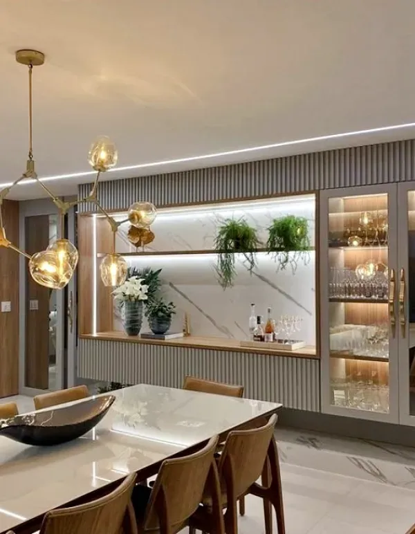Casa Bonita: Armários de cozinha com porta de vidro