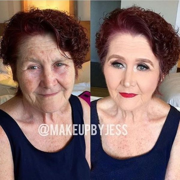 Maquiagem na terceira idade - Antes e Depois