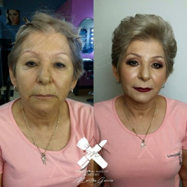 Maquiagem na terceira idade - Antes e Depois
