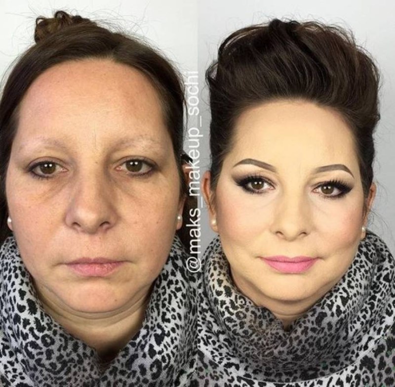 Maquiagem na terceira idade - Antes e Depois