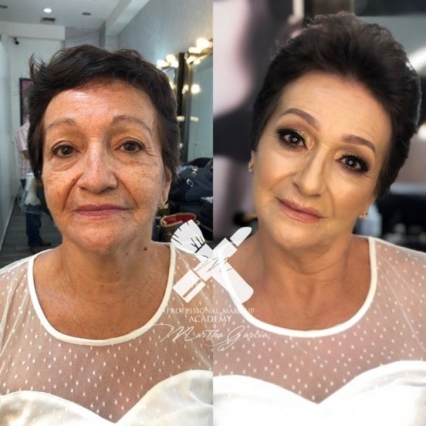 Maquiagem na terceira idade - Antes e Depois