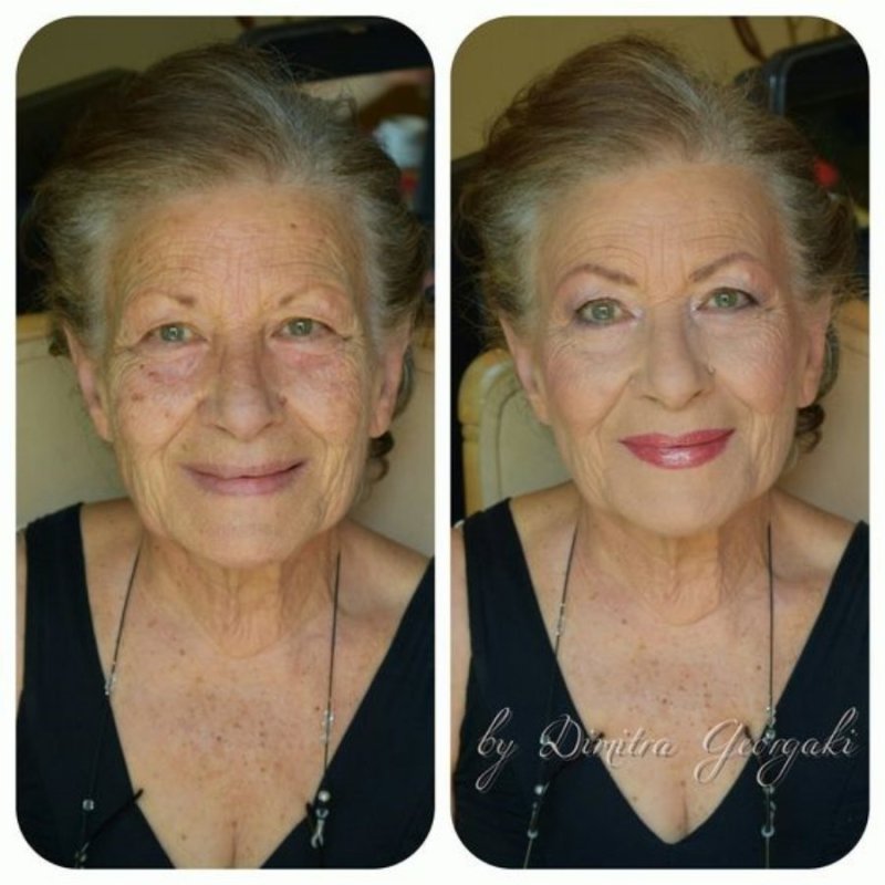 Maquiagem na terceira idade - Antes e Depois