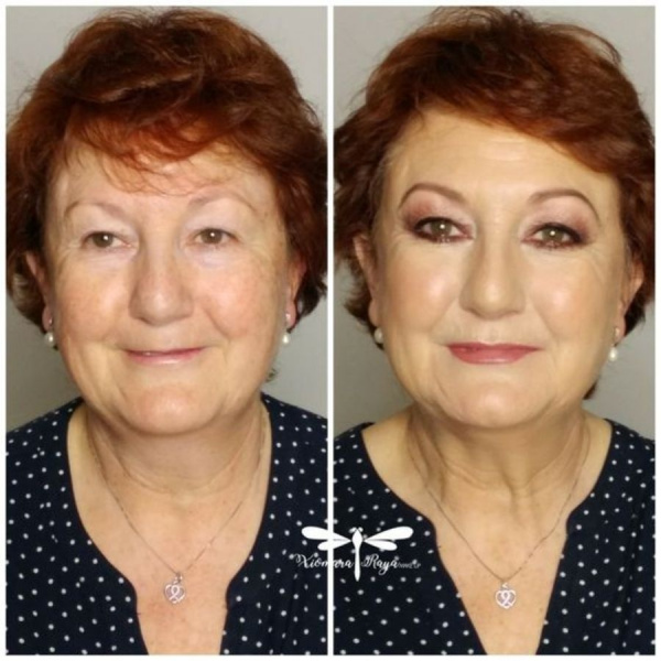 Maquiagem na terceira idade - Antes e Depois